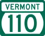 Vermont Route 110 marker