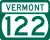 Vermont Route 122 marker