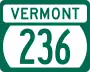 Vermont Route 236 marker