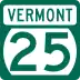 Vermont Route 25 marker