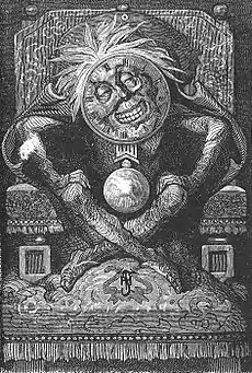 The Time Demon. Illustration from Jules Verne's Master Zacharius