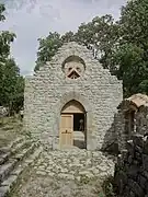 Façade of the Church of Saint-Étienne of Mariaud