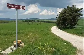 Via Francigena along Southern Apennines, near Ariano Irpino,  on the final route connecting Rome and the Apulian ports of embarkation for the Holy Land.