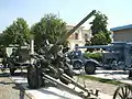 A Vickers/Reșița anti-aircraft gun