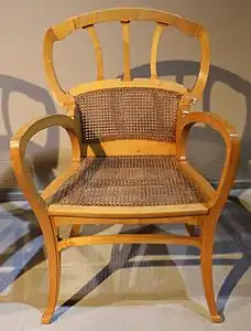 Chair by Horta from the Hôtel Aubecq, now in the Musée d'Orsay