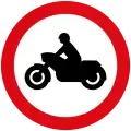 No entry for motorcycles