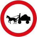 No entry for animal-drawn vehicles