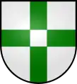 Argent a cross vert quarter pierced of the field