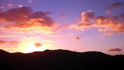 Sunset from Finca Vista Bella, a vineyard in Caonillas Abajo