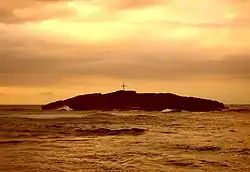 View of Peñon de Afuera, a cay off Membrillo barrio in Camuy