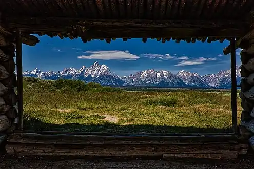 View through the cabin