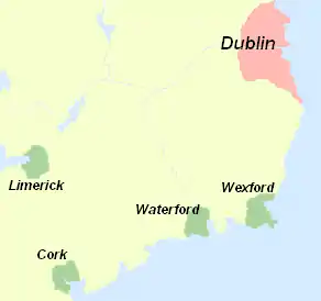 Image 46Map showing the Viking settlements in Ireland (from History of Ireland)