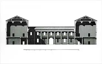 Cross section (drawing by Ottavio Bertotti Scamozzi, 1781)