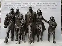 East side of the Virginia Civil Rights Memorial