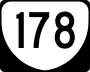 State Route 178 marker