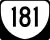 State Route 181 marker