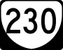 State Route 230 marker