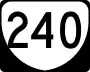 State Route 240 marker