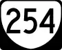 State Route 254 marker