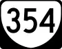 State Route 354 marker