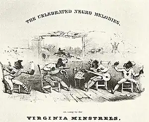 Image 76Detail from cover of The Celebrated Negro Melodies, as Sung by the Virginia Minstrels, 1843 (from Origins of the blues)