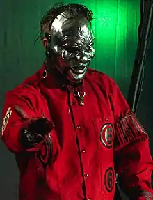 Crahan performing with Slipknot in 2019