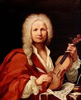 Image 33Antonio Vivaldi, in 1723. His best-known work is a series of violin concertos known as The Four Seasons. (from Culture of Italy)