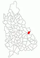 Location in Dâmbovița County