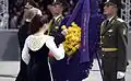 Members of the Wreath laying group.