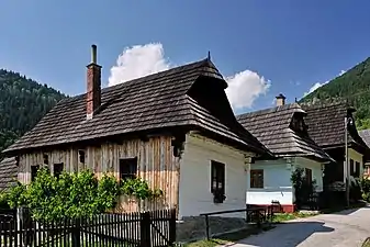 Image 8Wooden folk architecture can be seen in the well preserved village of Vlkolínec, a UNESCO World Heritage Site (from Culture of Slovakia)