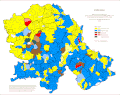 Religious structure of Vojvodina by settlements 1880–1884 (present territorial organization)