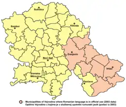 Official usage of Romanian language in Vojvodina