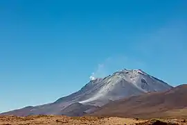 Ollagüe Volcano as seen from Bolivia