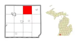 Location within Cass County