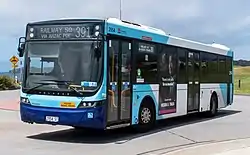 A Volgren Optimus bodied Volvo B7RLE operated by the State Transit Authority