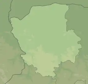 Map showing the location of Shatsk National Natural Park