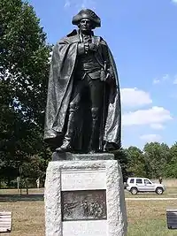 Baron von Steuben (1915), J. Otto Schweizer, sculptor, Valley Forge National Historical Park, Pennsylvania. Replica of a statue in Utica, New York.