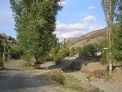 View of Voron, with the Crimean Mountains in the background.