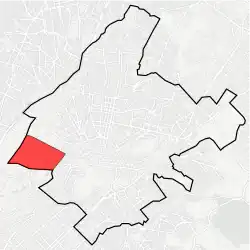 Location within municipality of Athens