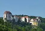 Vranov nad Dyjí Chateau with dome by J. B. Fischer von Erlach, early 18th century.