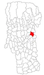 Location in Argeș County