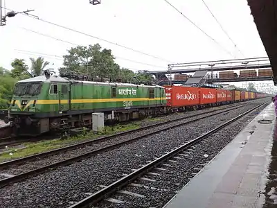 WAG-9 at Vasai Road Station – Platform 6