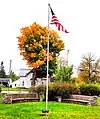 Wayland Academy Flag and gathering area