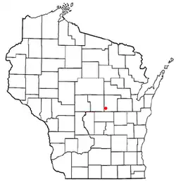 Location of Chain O' Lakes-King, Wisconsin