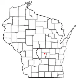 Location of Crystal Lake, Marquette County, Wisconsin