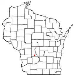 Location of Seven Mile Creek, Wisconsin