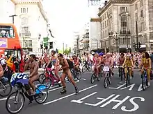 Image 14People taking part in the World Naked Bike Ride in London, 2012 (from Nudity)