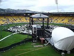 The setup of the stadium before the WWE Road to WrestleMania 22 event on 4 March 2006.