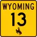 Wyoming Highway 13 marker