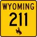 Wyoming Highway 211 marker